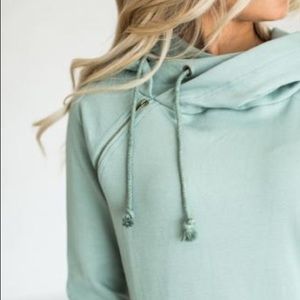 Ampersand Avenue Tops - NEW DoubleHood Sweatshirt in Mint Seafoam Ampersand Avenue Tops - NEW DoubleHood Sweatshirt in Mint Seafoam